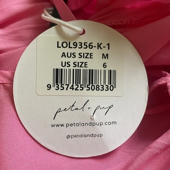 NEW Petal and Pup rayon tiered V-neck dress medium flowing boho pockets NWT pink - Picture 10 of 10